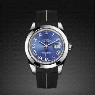 Bracelet en caoutchouc M105 – Rubber B – Noir ligne blanche - détail