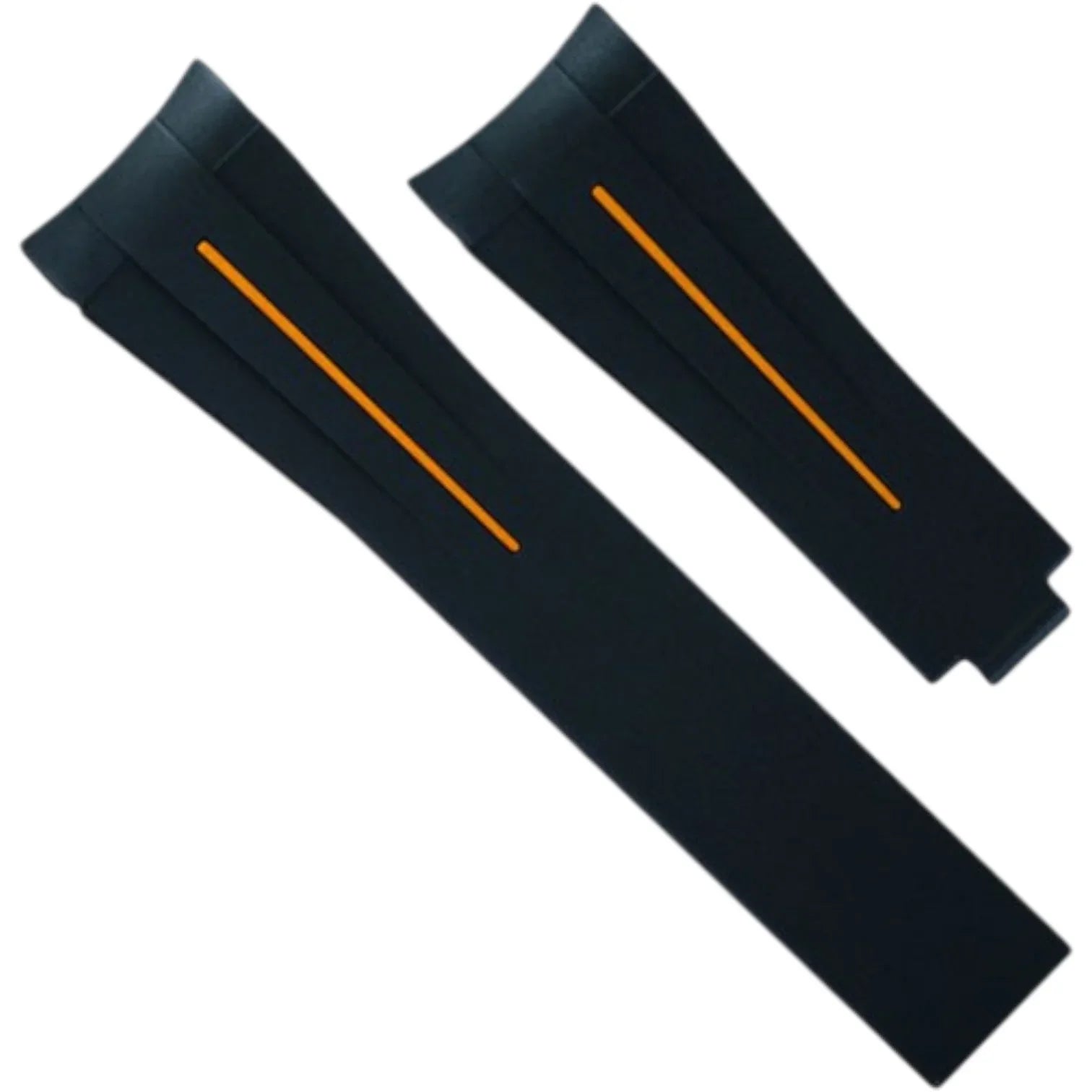 Bracelet en caoutchouc M105 – Rubber B – Noir ligne orange - bracelet caoutchouc montre