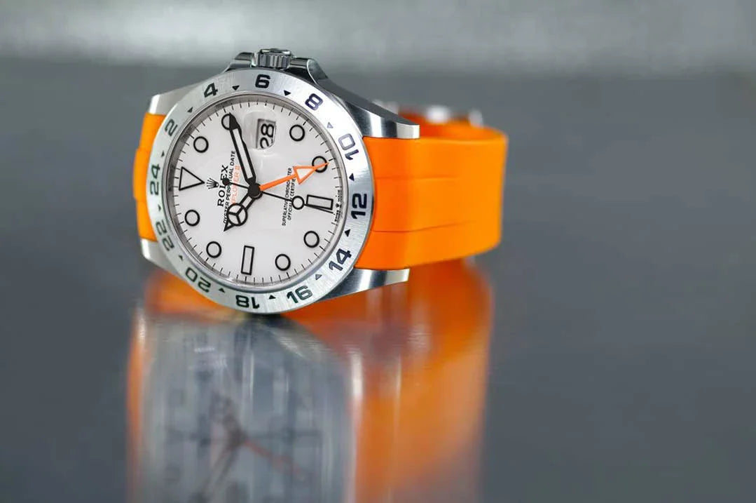 Bracelet en caoutchouc M225 – Rubber B – Orange - détail