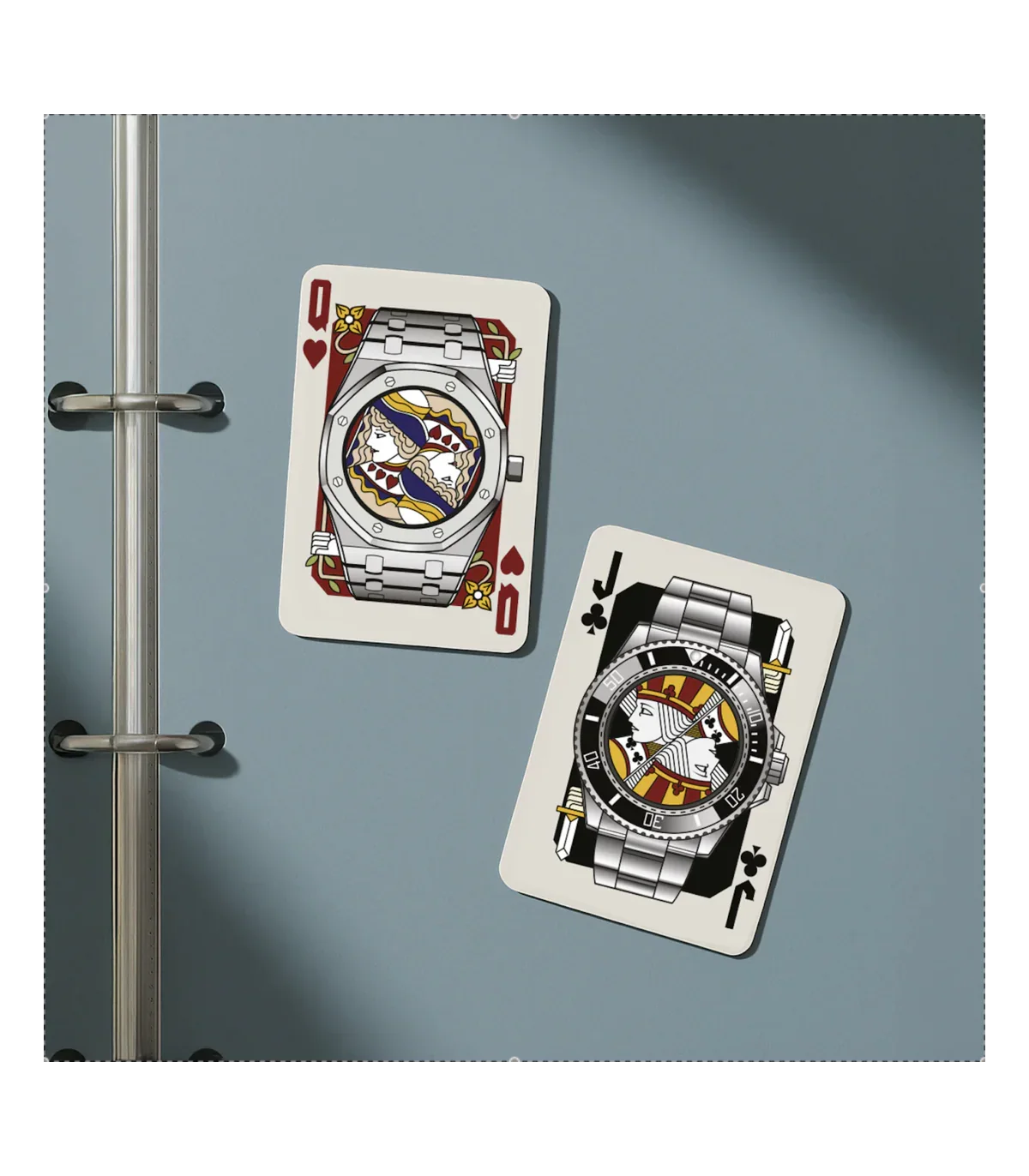 Jeu de cartes à jouer inspiré de l’horlogerie – Steel Watches - détail
