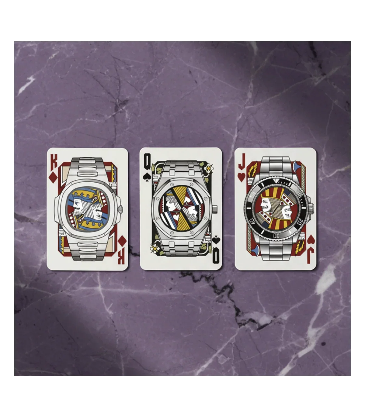 Jeu de cartes à jouer inspiré de l’horlogerie – Steel Watches - accessoire montre