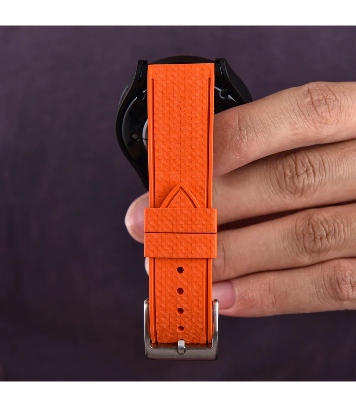 Bracelet en caoutchouc – Mosaic – KronoKeeper – Orange - vue 3