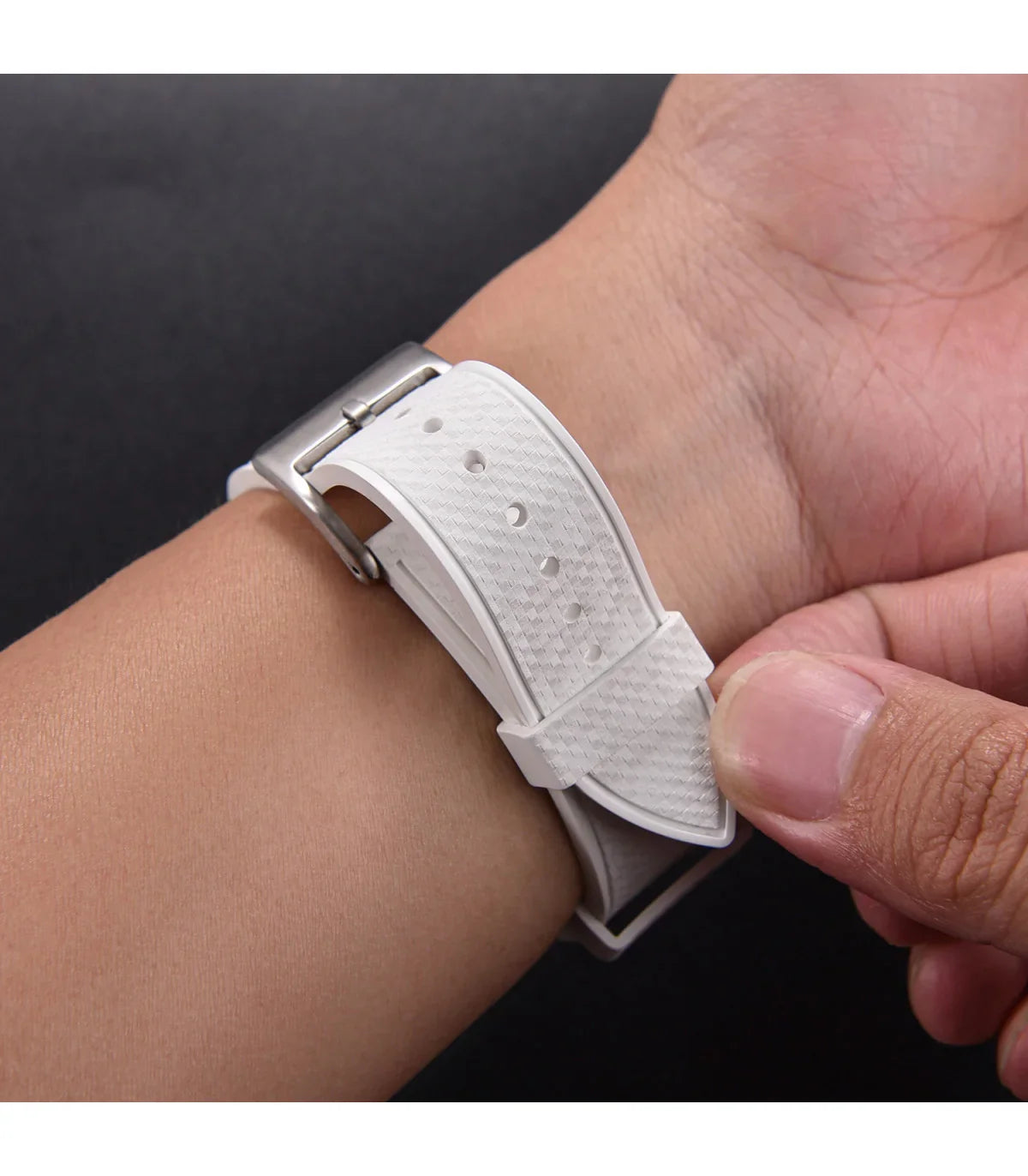 Bracelet en caoutchouc – Mosaic – KronoKeeper – Orange - vue 4