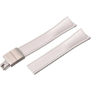 Bracelet incurvé en caoutchouc avec boucle déployante – KronoKeeper – Blanc - bracelet caoutchouc montre