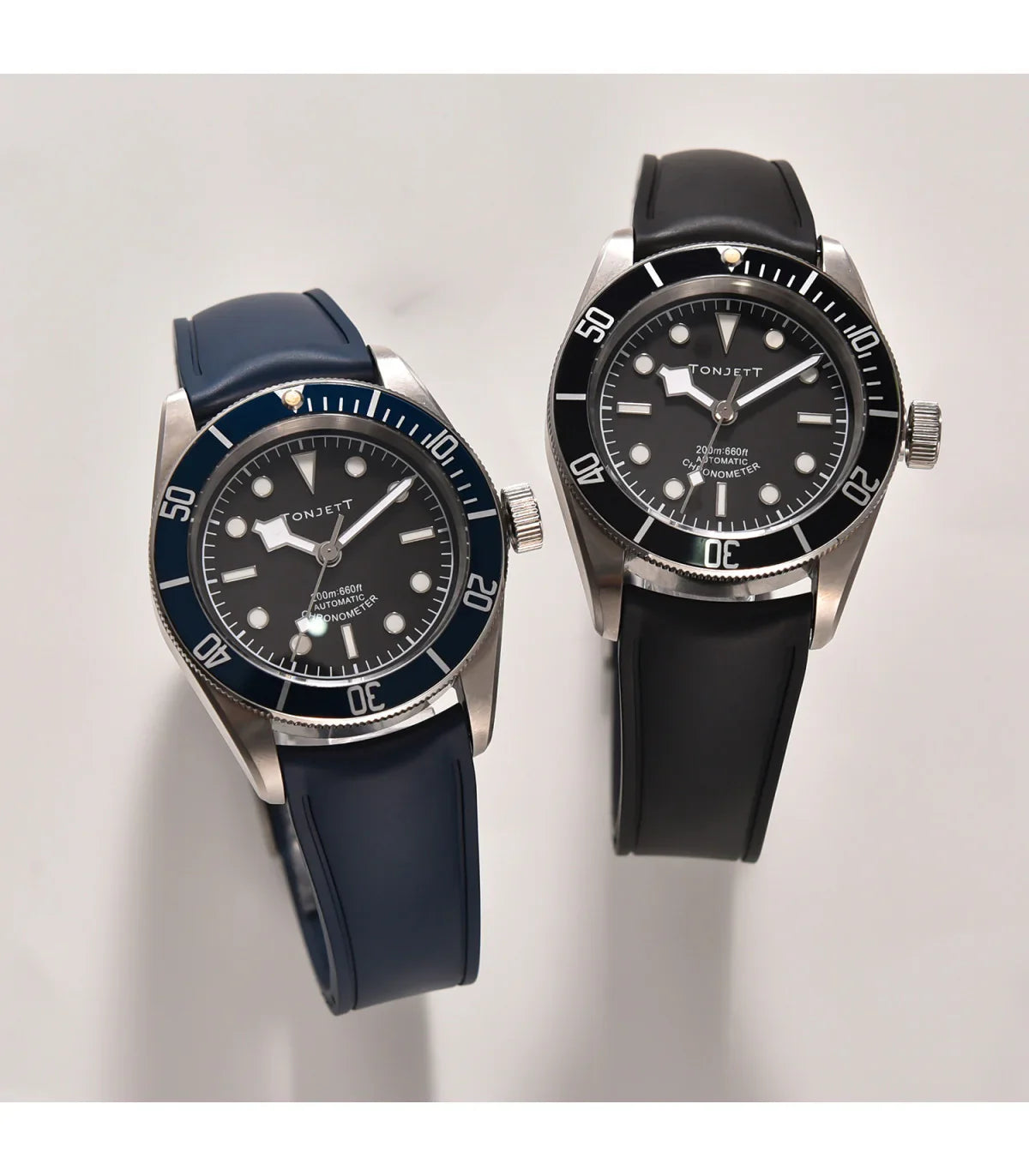 Bracelet incurvé en caoutchouc avec boucle déployante – KronoKeeper – Noir - vue 11