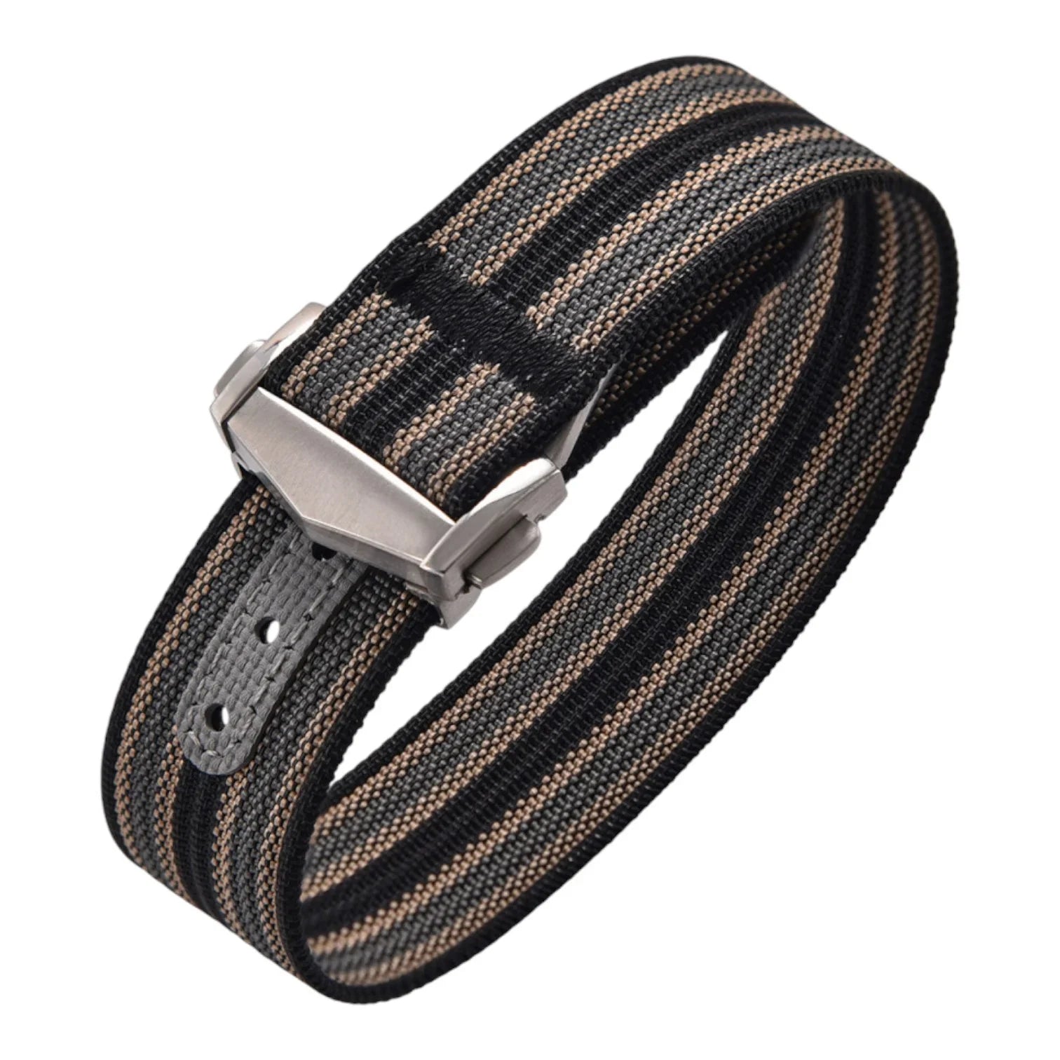 Bracelet Nato nervuré en nylon avec boucle déployante – KronoKeeper – Éditi - bracelet NATO nylon montre