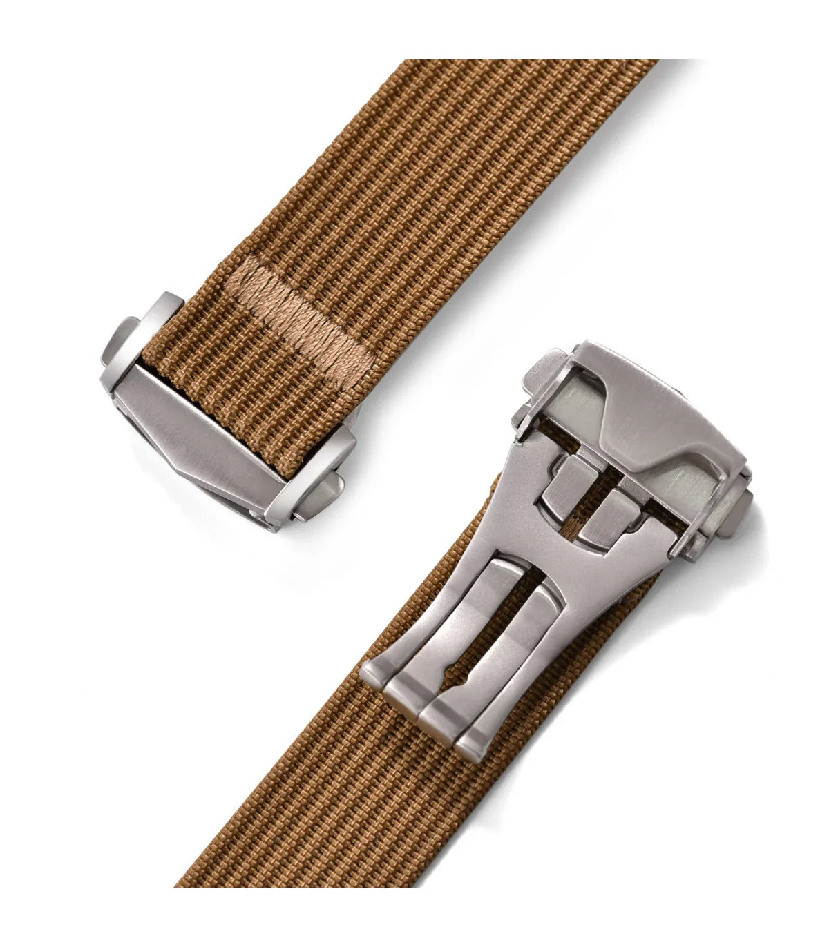 Bracelet Nato nervuré en nylon avec boucle déployante – KronoKeeper – Vert - vue 7