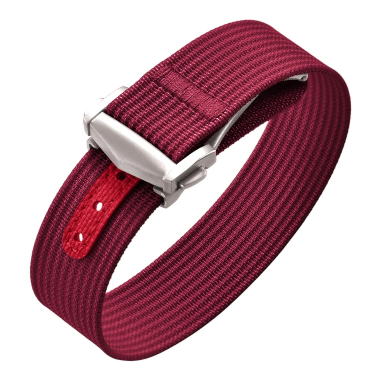 Bracelet Nato nervuré en nylon avec boucle déployante – KronoKeeper – Borde - bracelet NATO nylon montre
