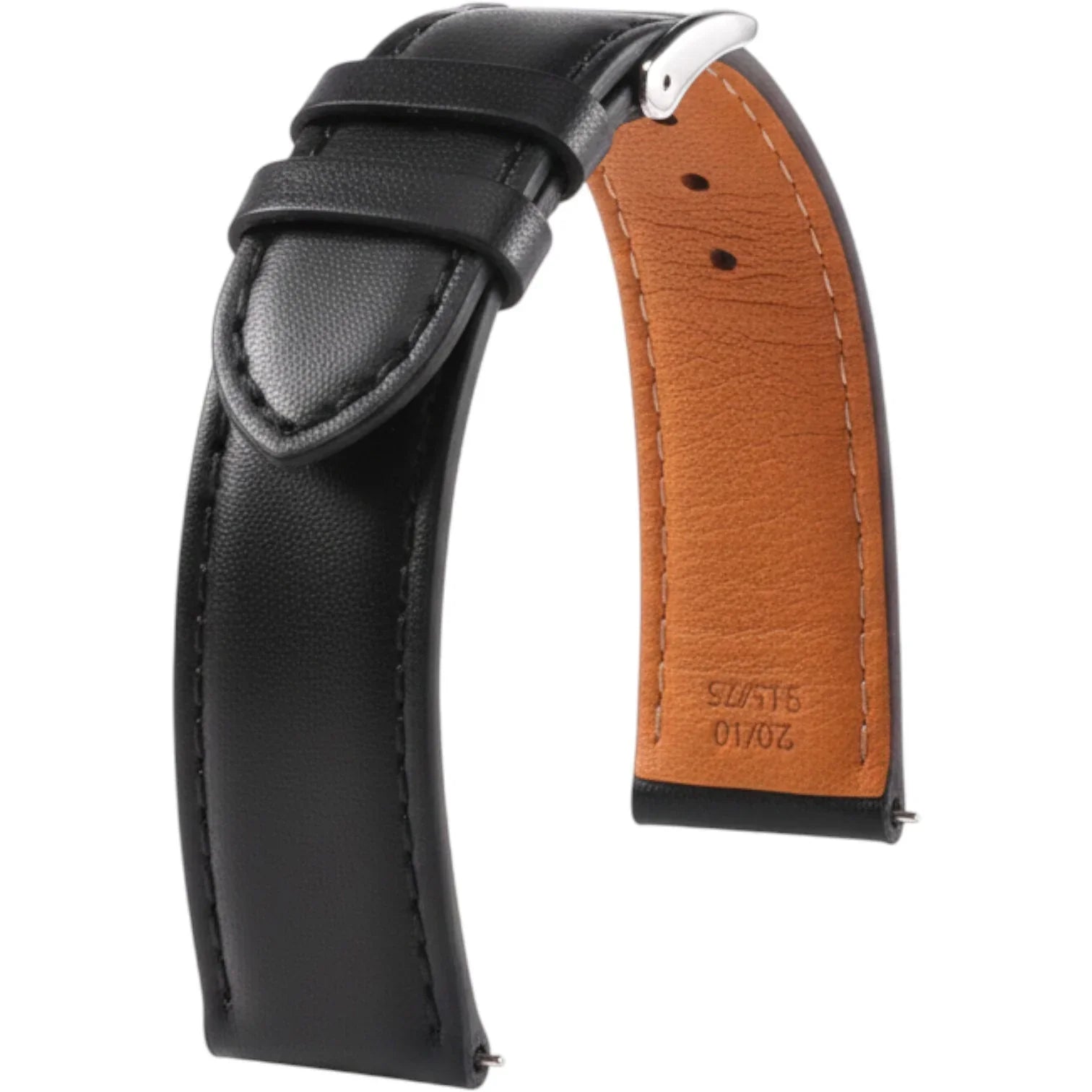 Bracelet en cuir de veau lisse – Bernardin – KronoKeeper – Noir - bracelet KronoKeeper
