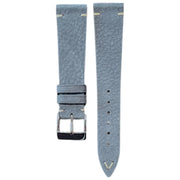 Bracelet en cuir de taureau nubuck – Vintage V – Lic Leather – Bleu denim - accessoire montre