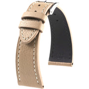 Bracelet en cuir de veau grainé – Marcel – KronoKeeper – Taupe - bracelet KronoKeeper