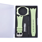 Bracelet caoutchouc et coque pour AP x Swatch Vert menthe KronoKeeper – coffret complet avec bracelet, coque, boucle et outil