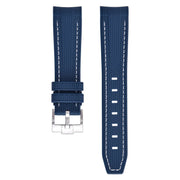 Bracelet en caoutchouc texturé pour Omega MoonSwatch - KronoKeeper - Bleu marine