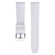 Bracelet en caoutchouc texturé pour Omega MoonSwatch - KronoKeeper - Blanc