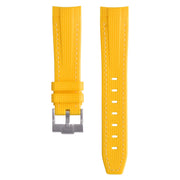Bracelet en caoutchouc texturé pour Omega MoonSwatch - KronoKeeper - Jaune