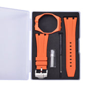 Bracelet caoutchouc et coque pour AP x Swatch Orange KronoKeeper – coffret complet avec bracelet, coque, boucle et outil