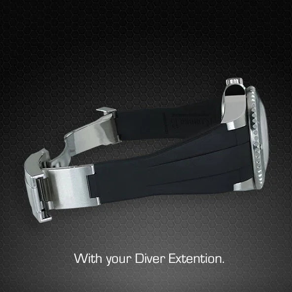 Bracelet en caoutchouc M108 - Rubber B - Noir - vue 5