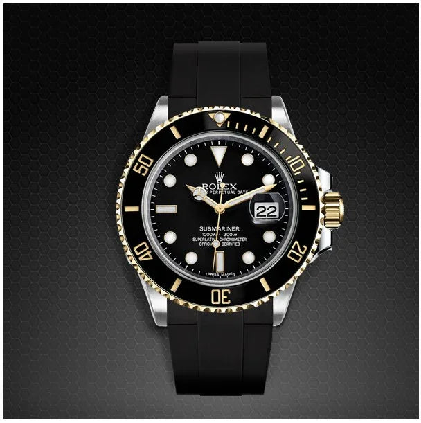 Bracelet en caoutchouc M104 – Rubber B – Noir - détail