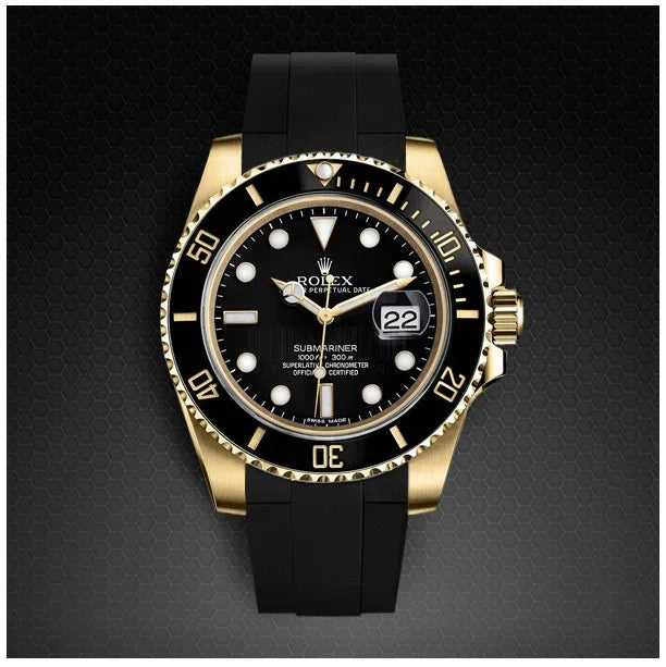 Bracelet en caoutchouc M104 – Rubber B – Noir - vue 3