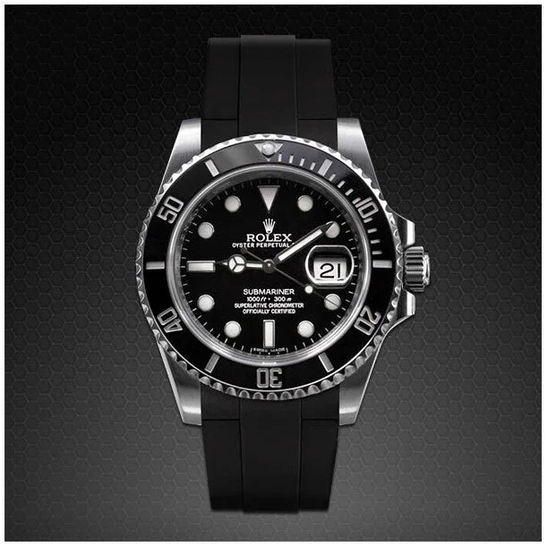 Bracelet en caoutchouc M104 – Rubber B – Noir - vue 4