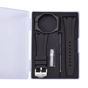 Bracelet caoutchouc et coque pour AP x Swatch Noir KronoKeeper – coffret complet avec bracelet, coque, boucle et outil