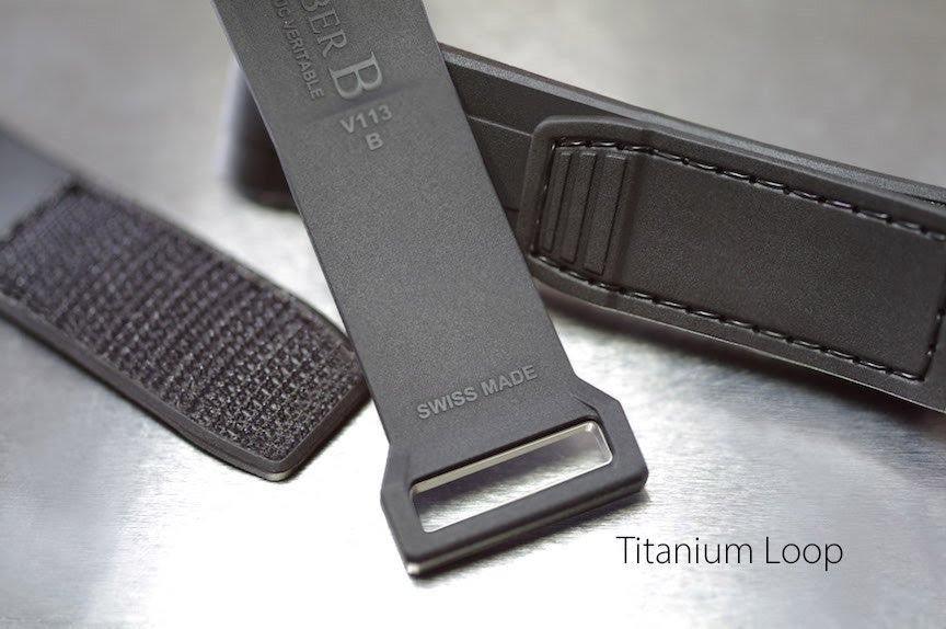 Bracelet en caoutchouc – V113 Série Velcro – Rubber B – Noir - vue 6