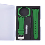 Bracelet caoutchouc et coque pour AP x Swatch Vert KronoKeeper – coffret complet avec bracelet, coque, boucle et outil