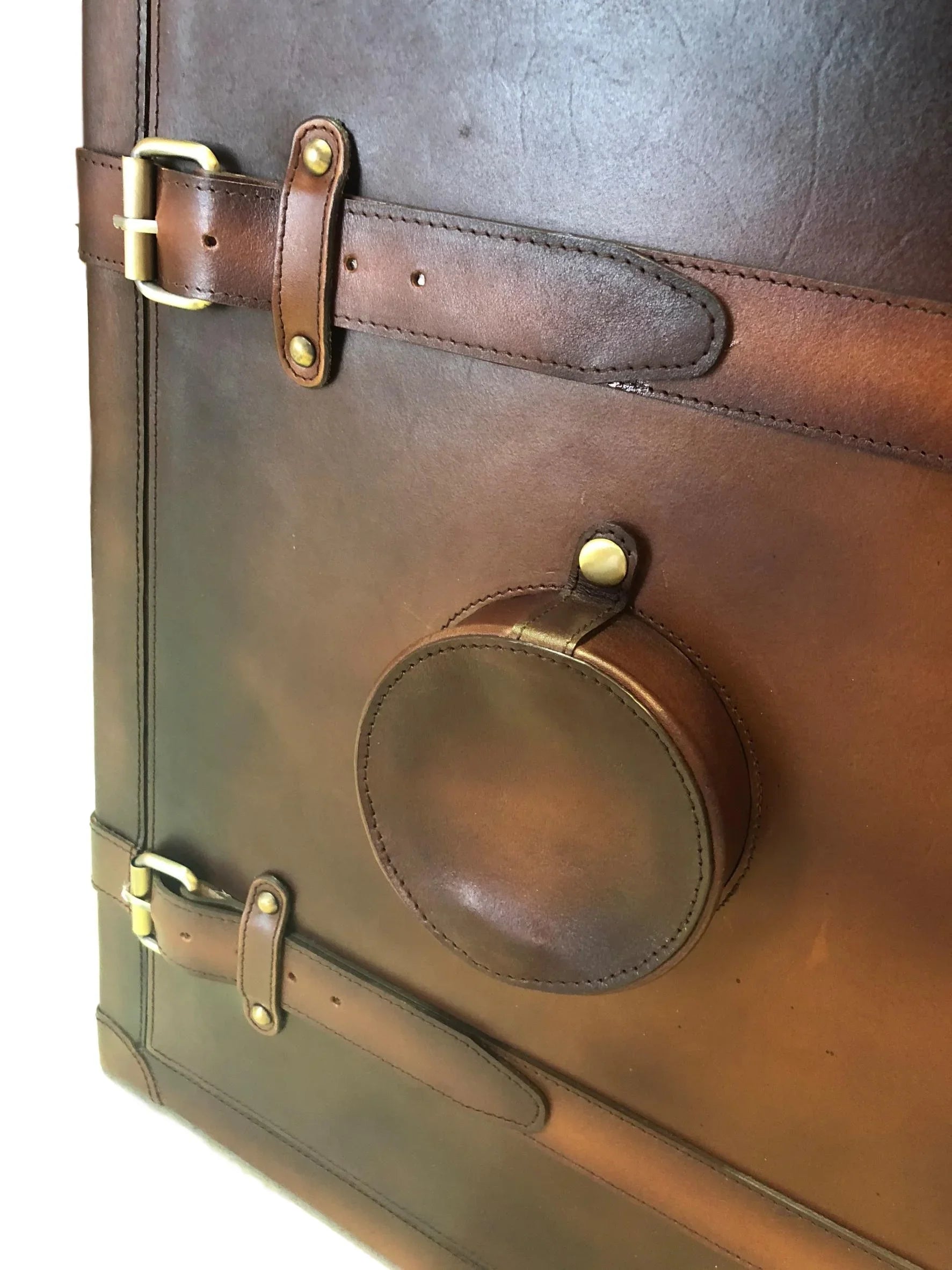 Coffre TimeTroveGuardian - Cuir Patiné - KronoKeeper - vue 3