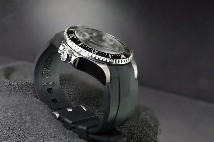 Bracelet en caoutchouc M207 - Rubber B - Noir - vue 3