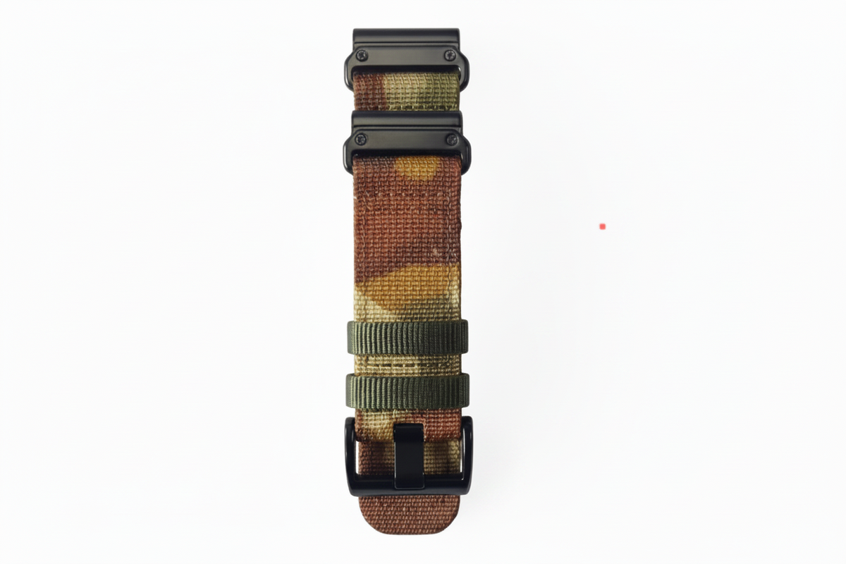 Bracelet nylon camouflage sable compatible Garmin QuickFit 26 mm - KronoKeeper