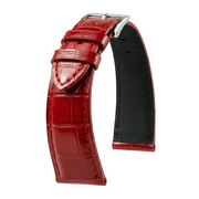 Bracelet Alligator Felix Brillant rouge de chine - KronoKeeper - bracelet cuir alligator montre