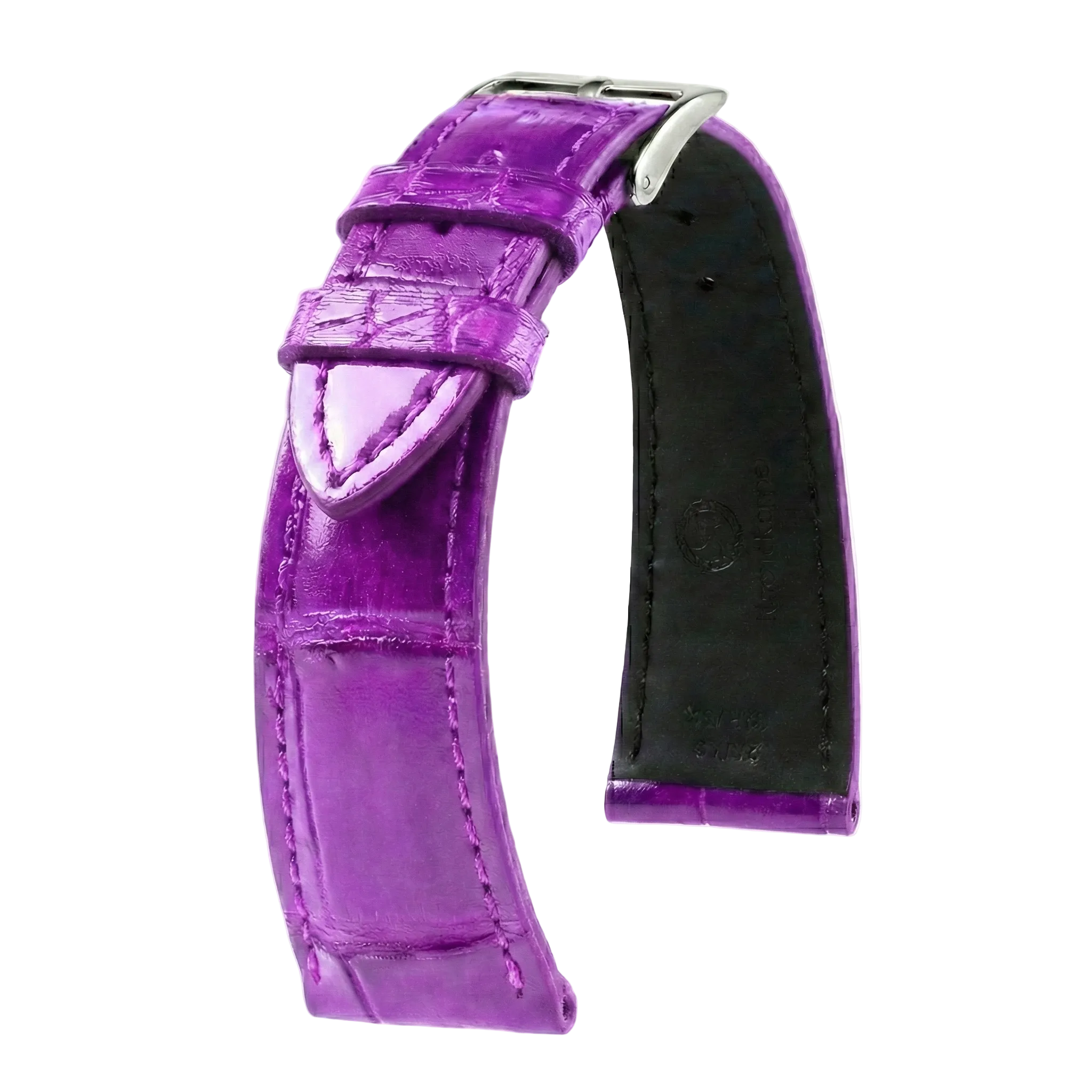 Bracelet Alligator Felix Brillant violet clair - KronoKeeper - bracelet cuir alligator montre