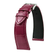 Bracelet Alligator Felix Brillant Fuschia - KronoKeeper - bracelet cuir alligator montre