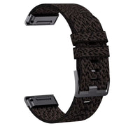 Bracelet nylon noir jacquard compatible Garmin QuickFit - KronoKeeper