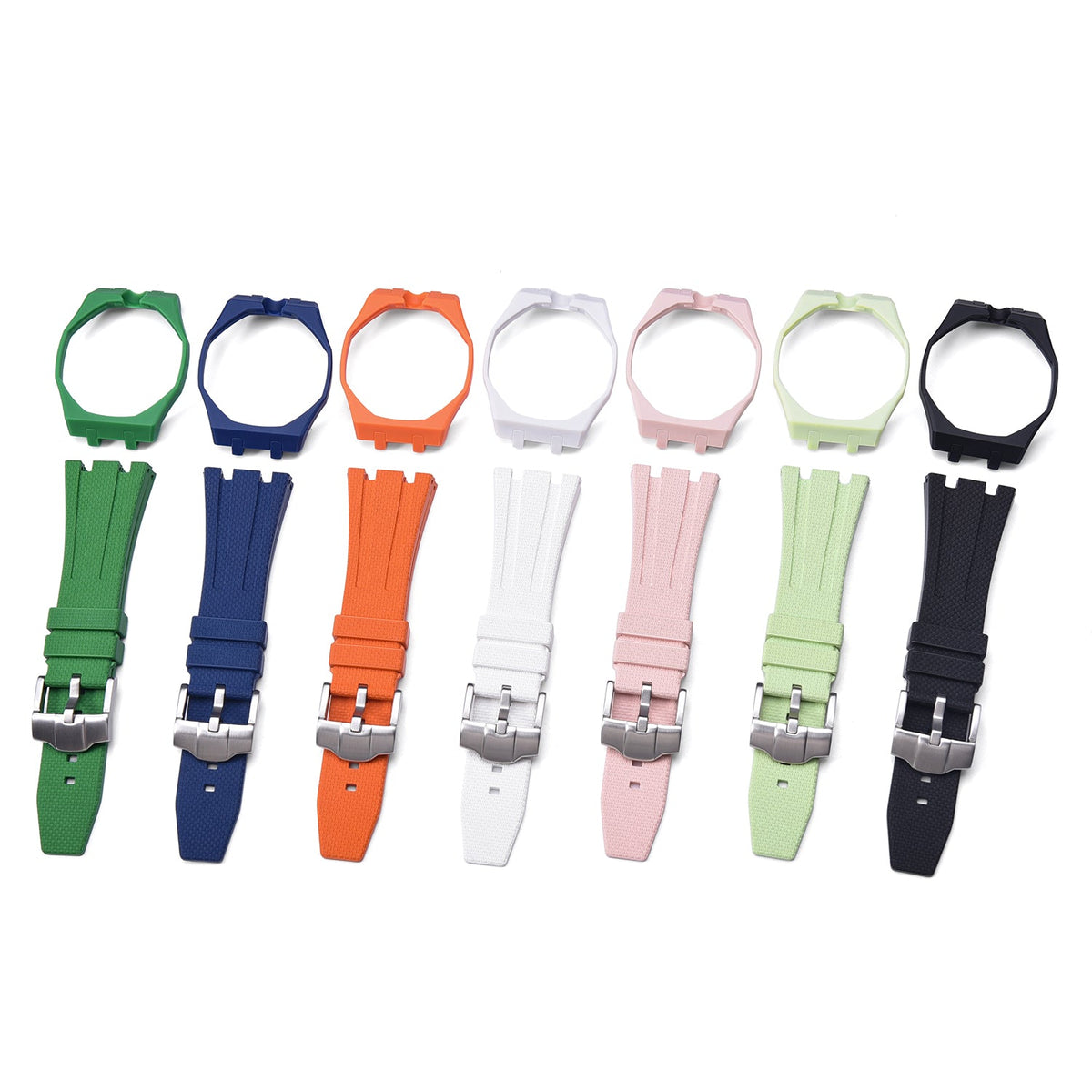 Collection KronoKeeper bracelets caoutchouc et coques pour AP x Swatch, 7 coloris