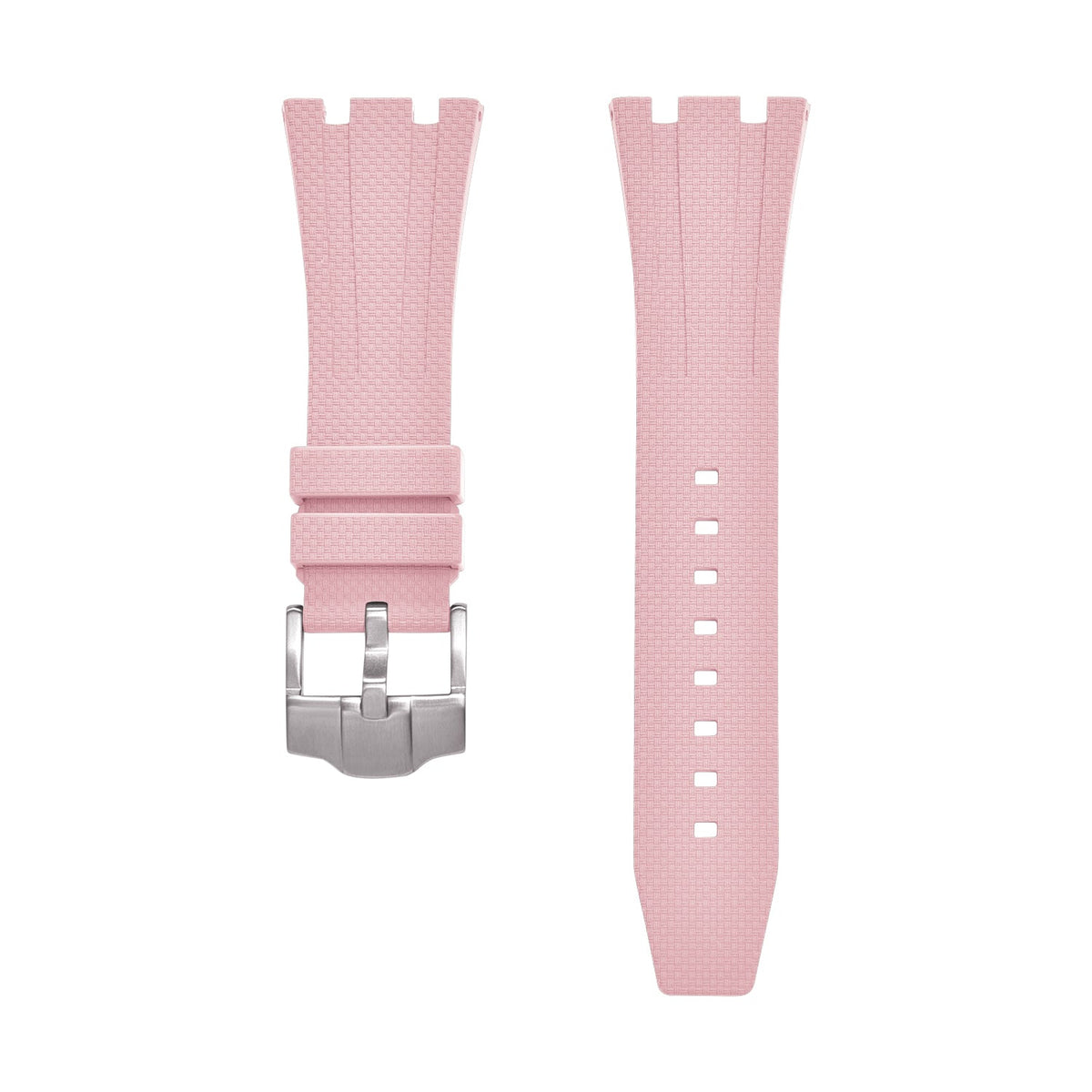 Bracelet caoutchouc et coque pour AP x Swatch Rose KronoKeeper – bracelet à plat, les deux brins