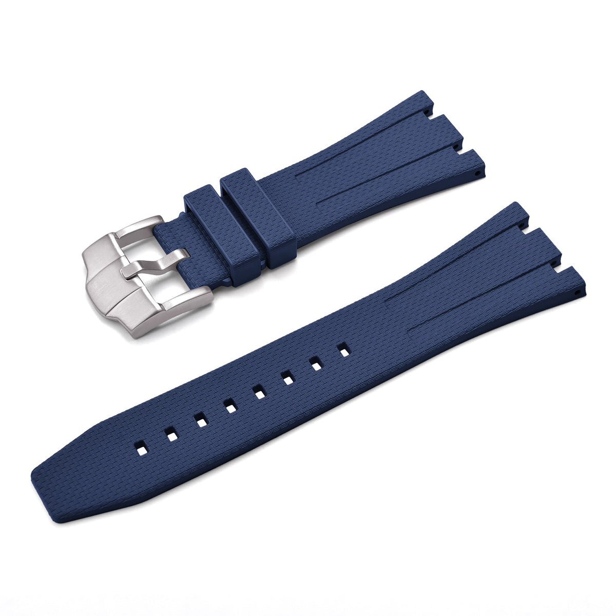 Bracelet caoutchouc et coque pour AP x Swatch Bleu KronoKeeper – bracelet caoutchouc avec boucle ardillon acier