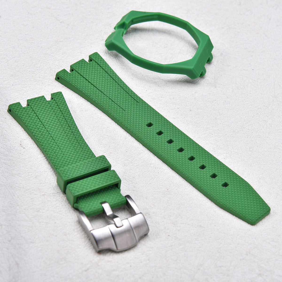 Bracelet caoutchouc et coque pour AP x Swatch Vert KronoKeeper – coque et bracelet