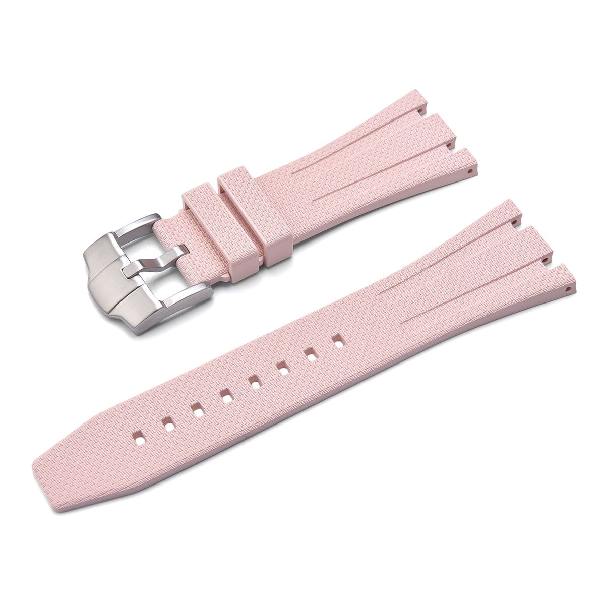 Bracelet caoutchouc et coque pour AP x Swatch Rose KronoKeeper – bracelet caoutchouc avec boucle ardillon acier