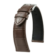 Bracelet Alligator Felix Mat marron gris - KronoKeeper - bracelet cuir alligator montre