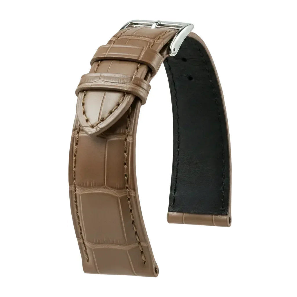 Bracelet Alligator Felix Mat khaki - KronoKeeper - bracelet cuir alligator montre