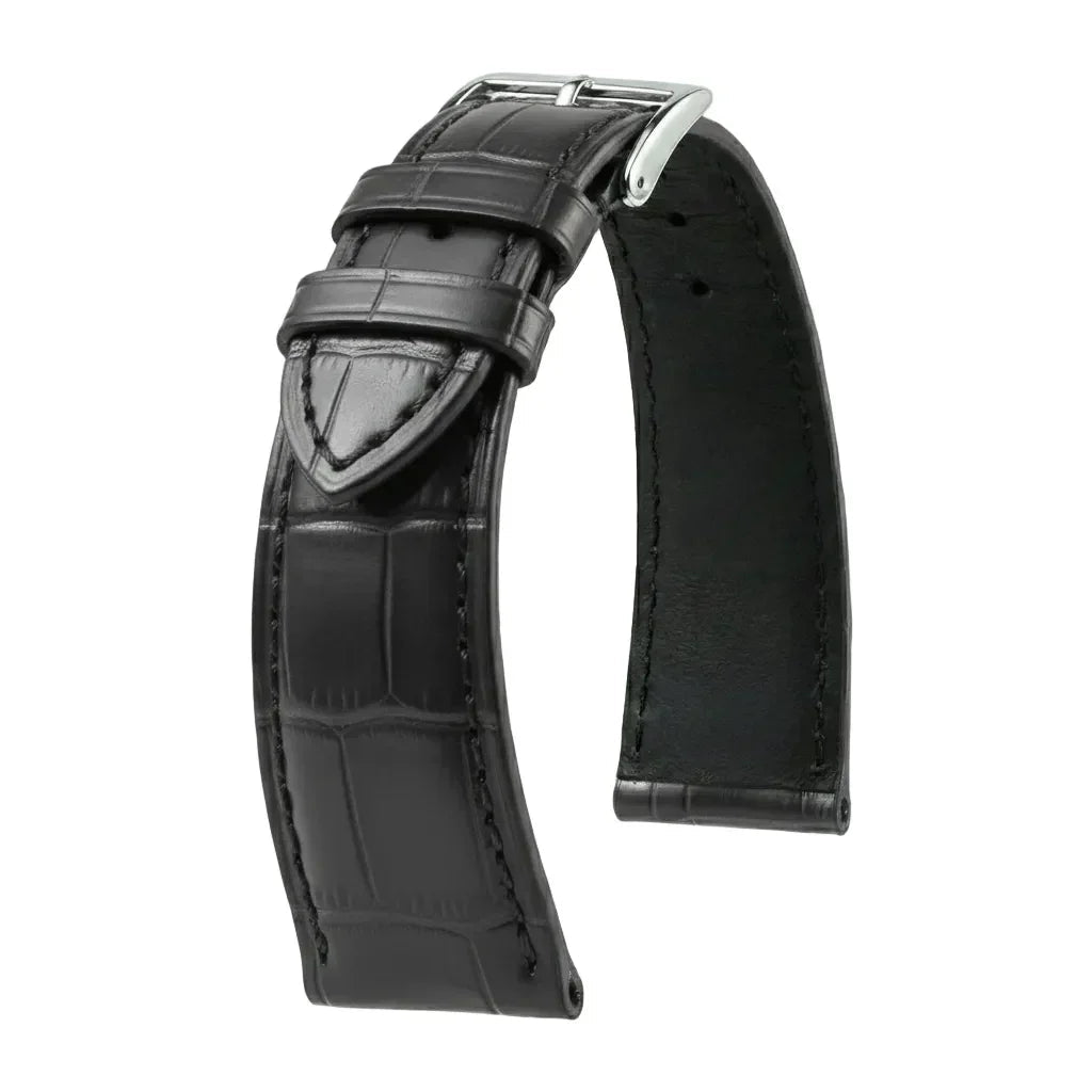 Bracelet Alligator Felix Mat gris foncé - KronoKeeper - bracelet cuir alligator montre