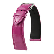 Bracelet Alligator Felix Mat rose - KronoKeeper - bracelet cuir alligator montre