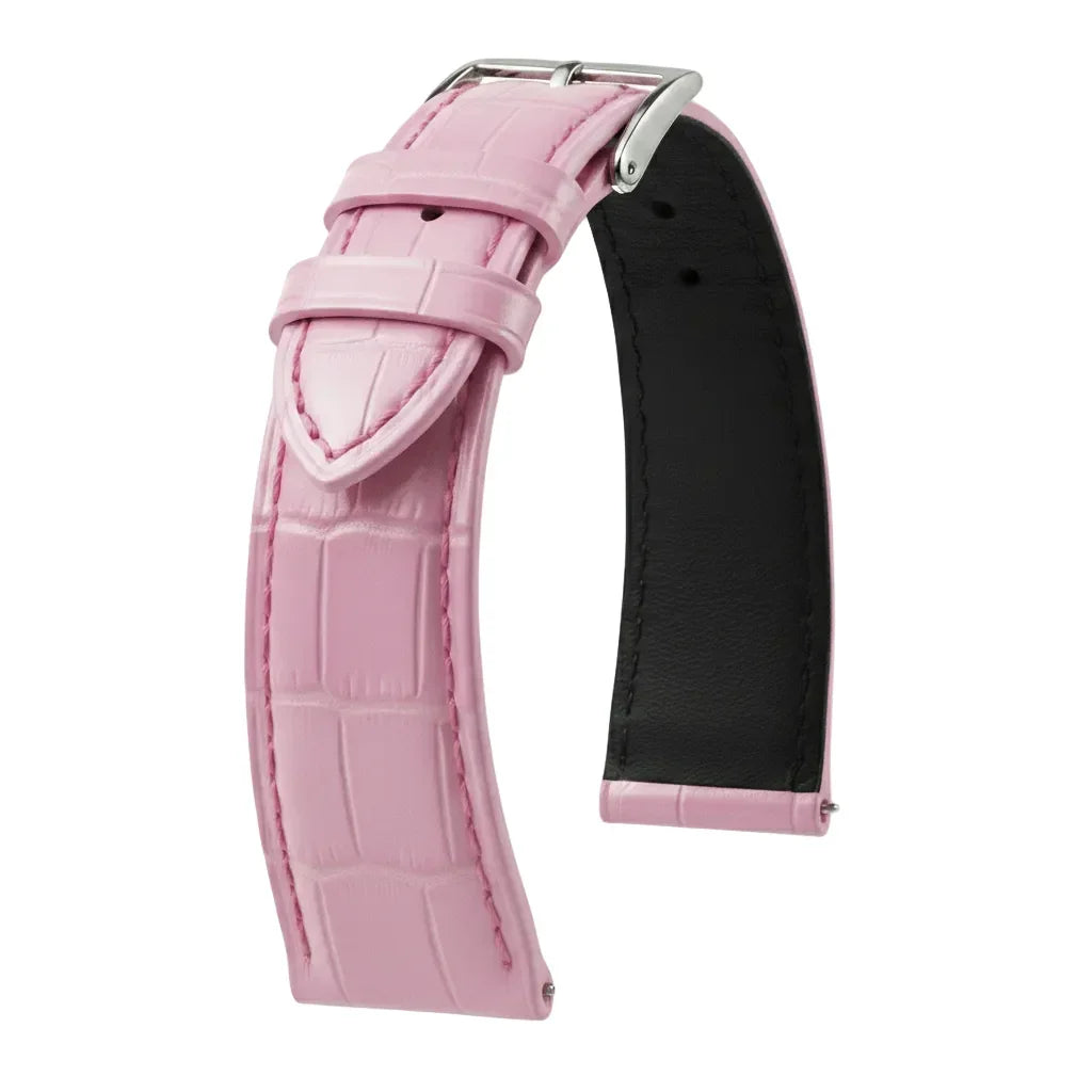 Bracelet Alligator Felix Mat rose clair - KronoKeeper - bracelet cuir alligator montre