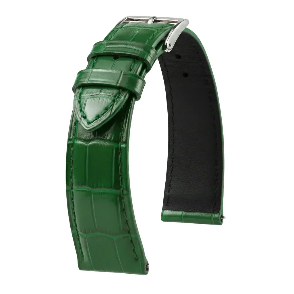 Bracelet Alligator Felix Mat vert - KronoKeeper - bracelet cuir alligator montre