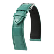 Bracelet Alligator Felix Mat vert turquoise - KronoKeeper - bracelet cuir alligator montre