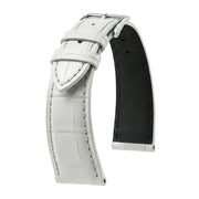 Bracelet Alligator Felix Mat blanc - KronoKeeper - bracelet cuir alligator montre