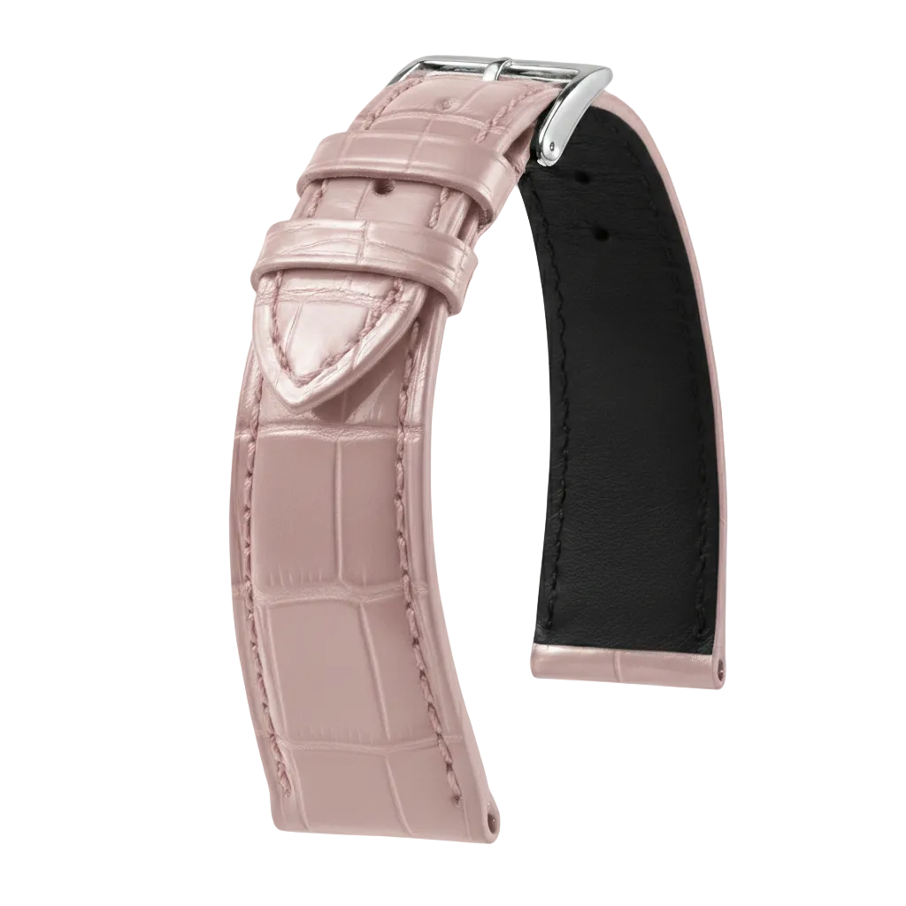 Bracelet Alligator Felix Brillant rose - KronoKeeper - bracelet cuir alligator montre