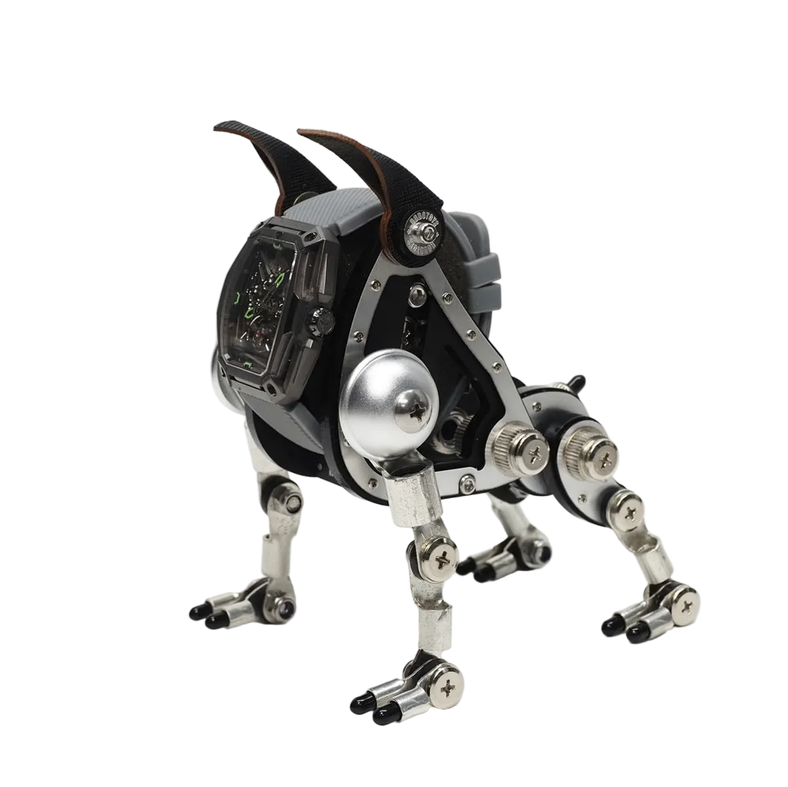 Support de montre chien Drex Robotoys en métal articulé, vue principale