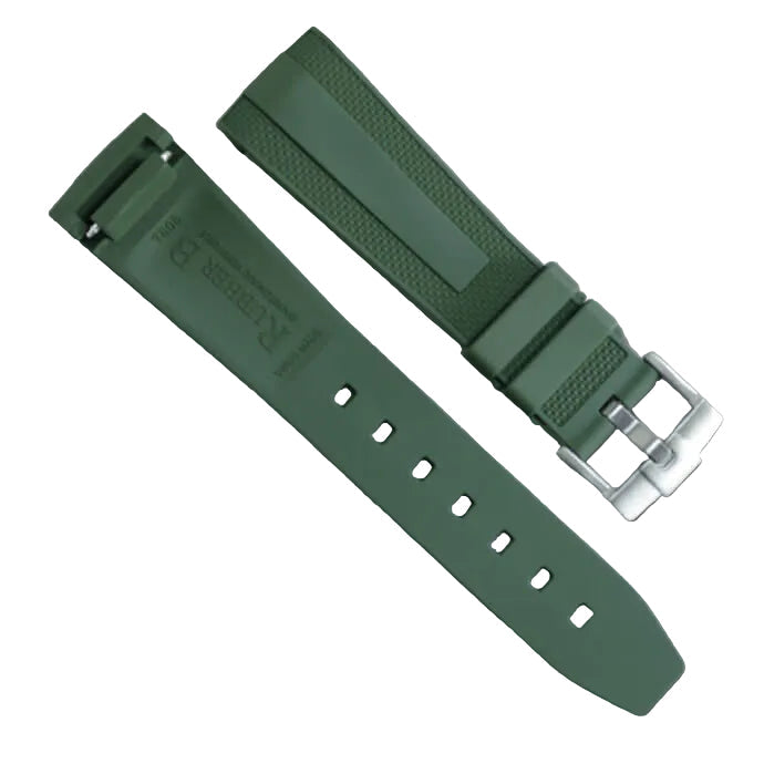 Bracelet RubberB T808 pour Tudor Pelagos FXD - Vert - bracelet caoutchouc montre